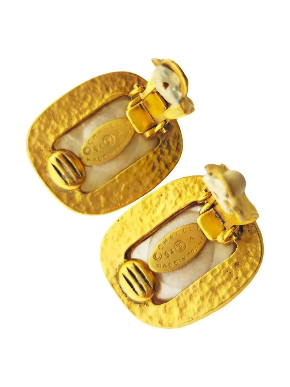 Chanel Cc Logo Clip-On Earrings Metal #246679C99B